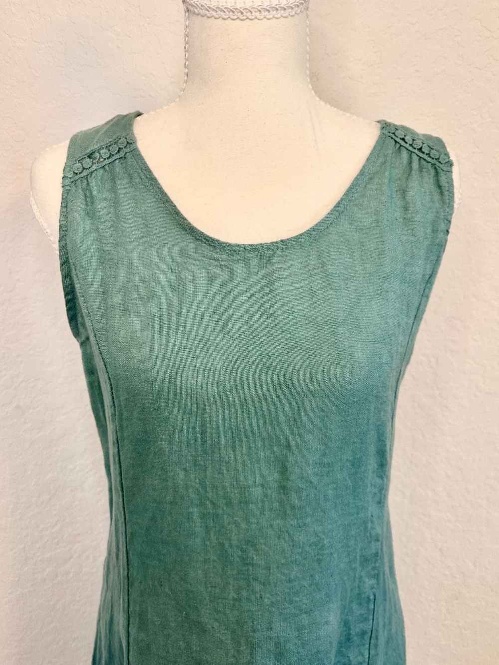 Terzo Millennio Made in Italy 100% Linen Dress, Size M - Picture 2 of 9